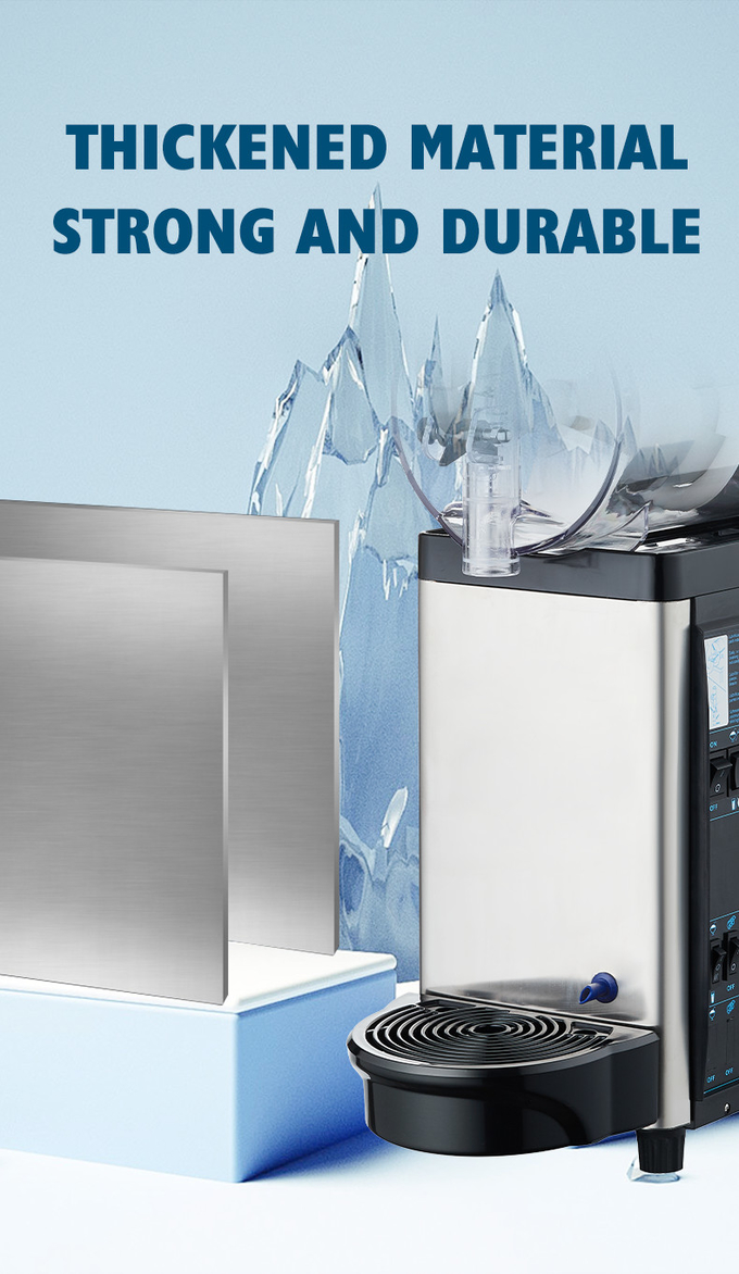 500w Slushy Makineleri 24L Buz Soğuk Slush İçecek Dispenseri Makinesi 2