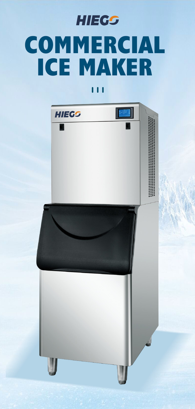 Ticari 450 Lb Buz Makinesi 200kg Elektrikli Buz Küpü Yapıcı 1100kg Saklama Kutusu 0