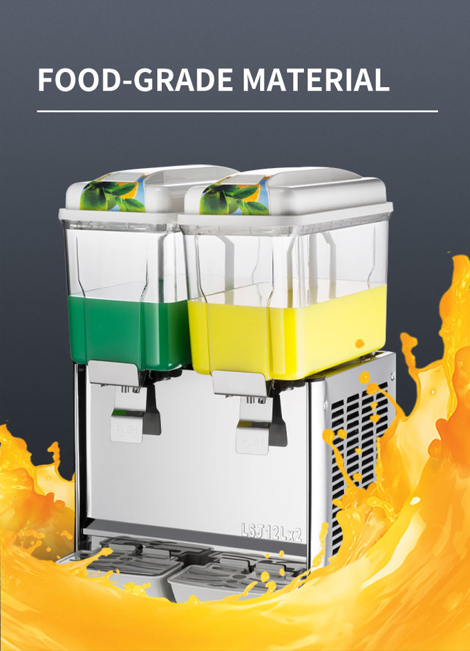 12l Otomatik Meyve Suyu Dağıtıcı Makinesi 50-60hz Dağıtıcı Suyu Buzdolabı Paslanmaz Çelik 0