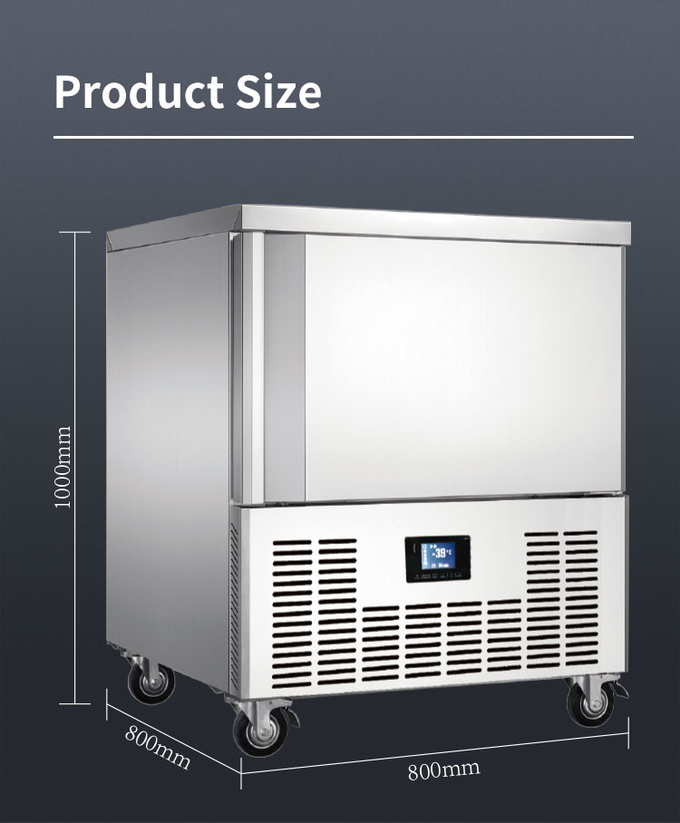 10 Tepsi Şok Dondurucu Chiller Hava Soğutma Makinesi Hızlı Dondurma İçin Küçük Soğutma 7