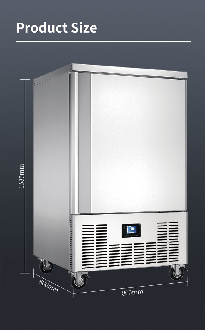 10 Tepsi Şok Dondurucu Chiller Hava Soğutma Makinesi Hızlı Dondurma İçin Küçük Soğutma 9
