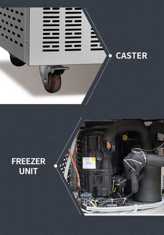 10 Tepsi Şok Dondurucu Chiller Hava Soğutma Makinesi Hızlı Dondurma İçin Küçük Soğutma 14